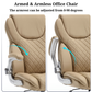 Ergonomic Office Chair with Adjustable Armrest & Reclining Function (Leather Fabric)
