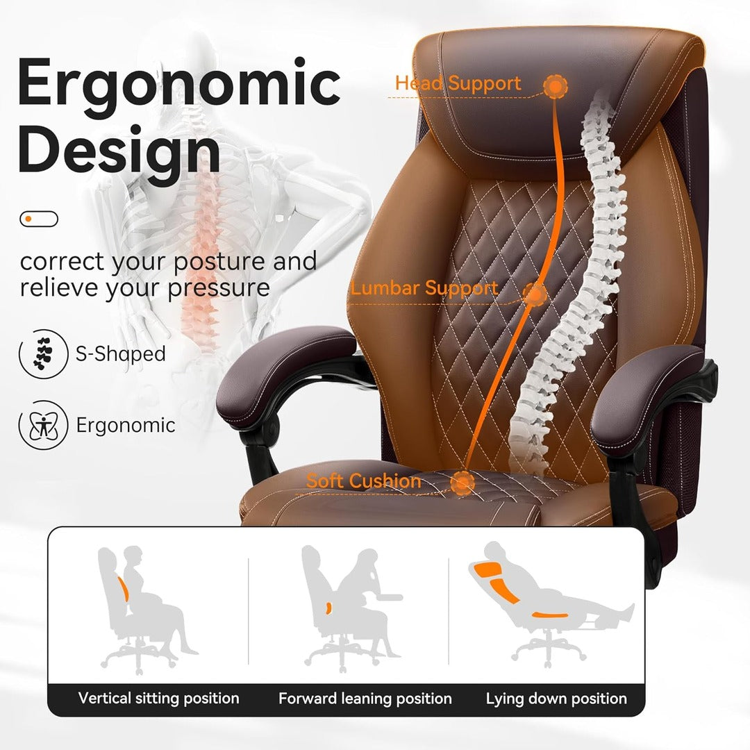 Ergonomic Computer Desk Chair With Lumbar Support