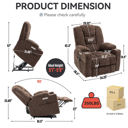 Lift Chair with 8 Points Heat & Massage Function