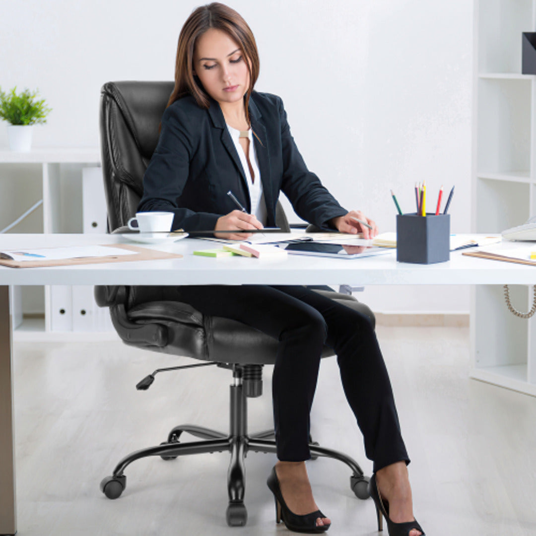 Ergonomic Office Desk Chair in PU Leather