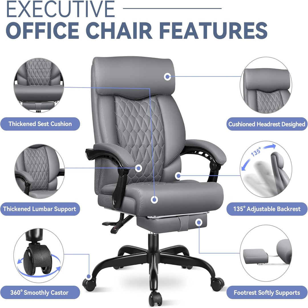 Executive Leather Office Desk Chair