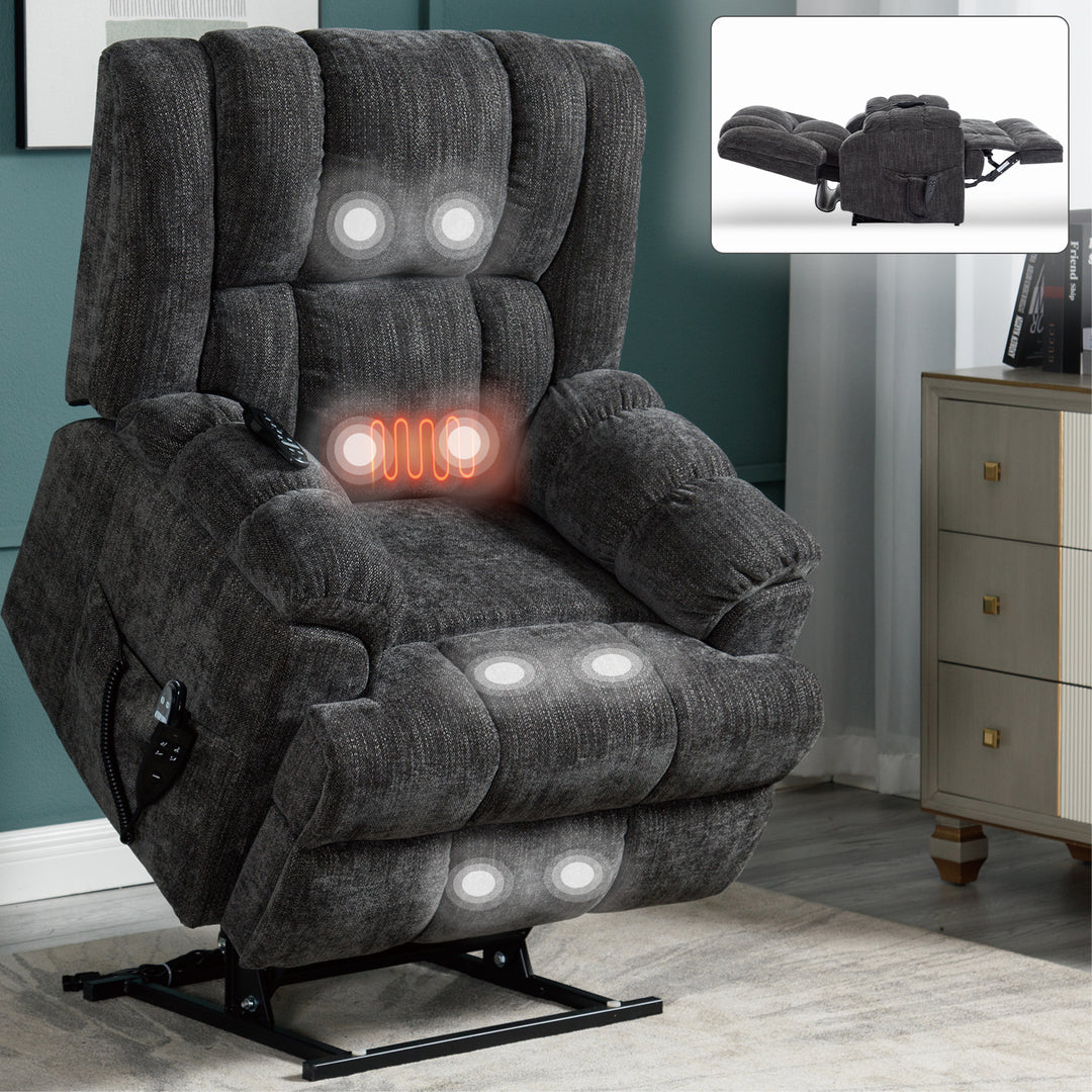 Heavy Duty Dual Motor Electric Power Lift Recliners with Power-Remote