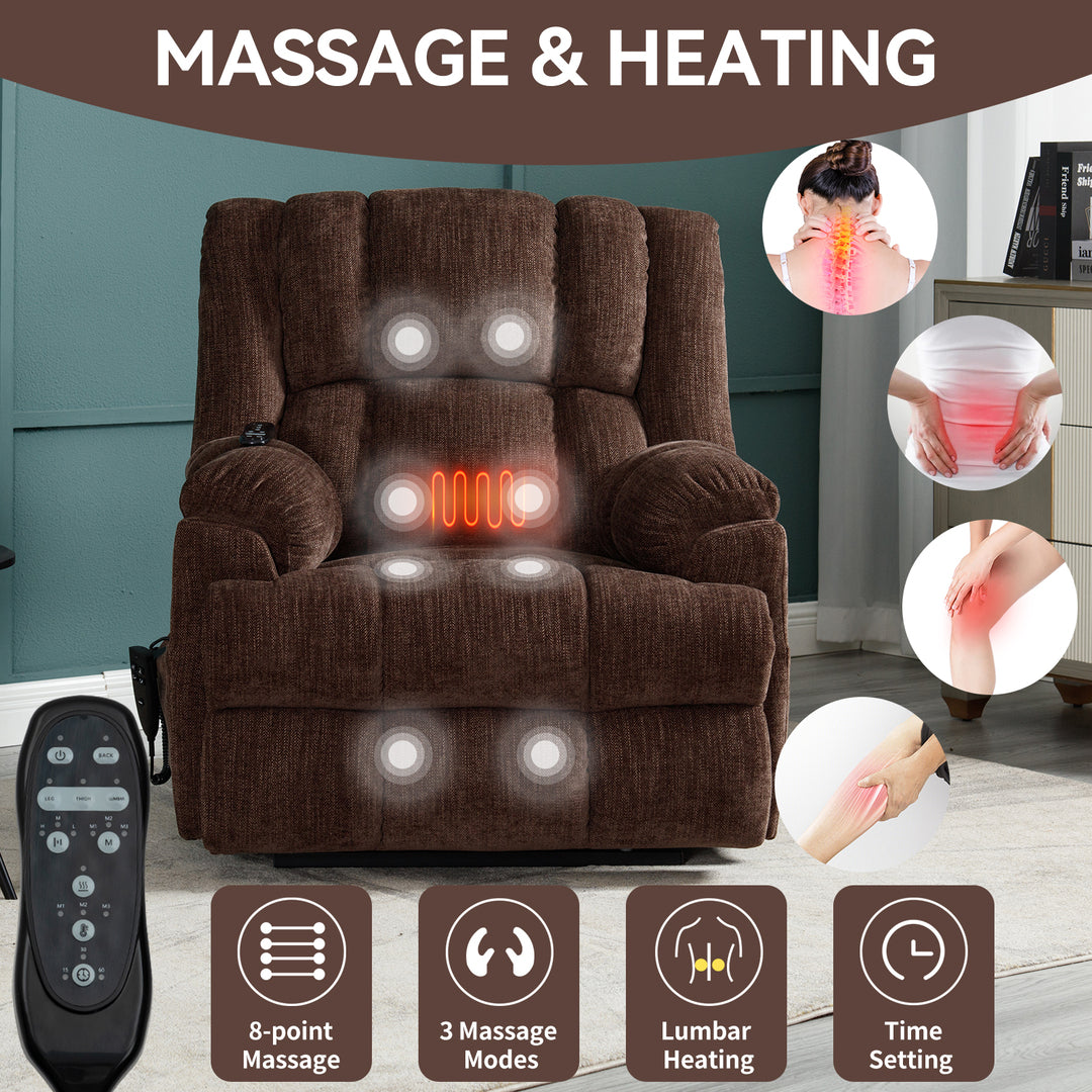 Heavy Duty Dual Motor Electric Power Lift Recliners with Power-Remote