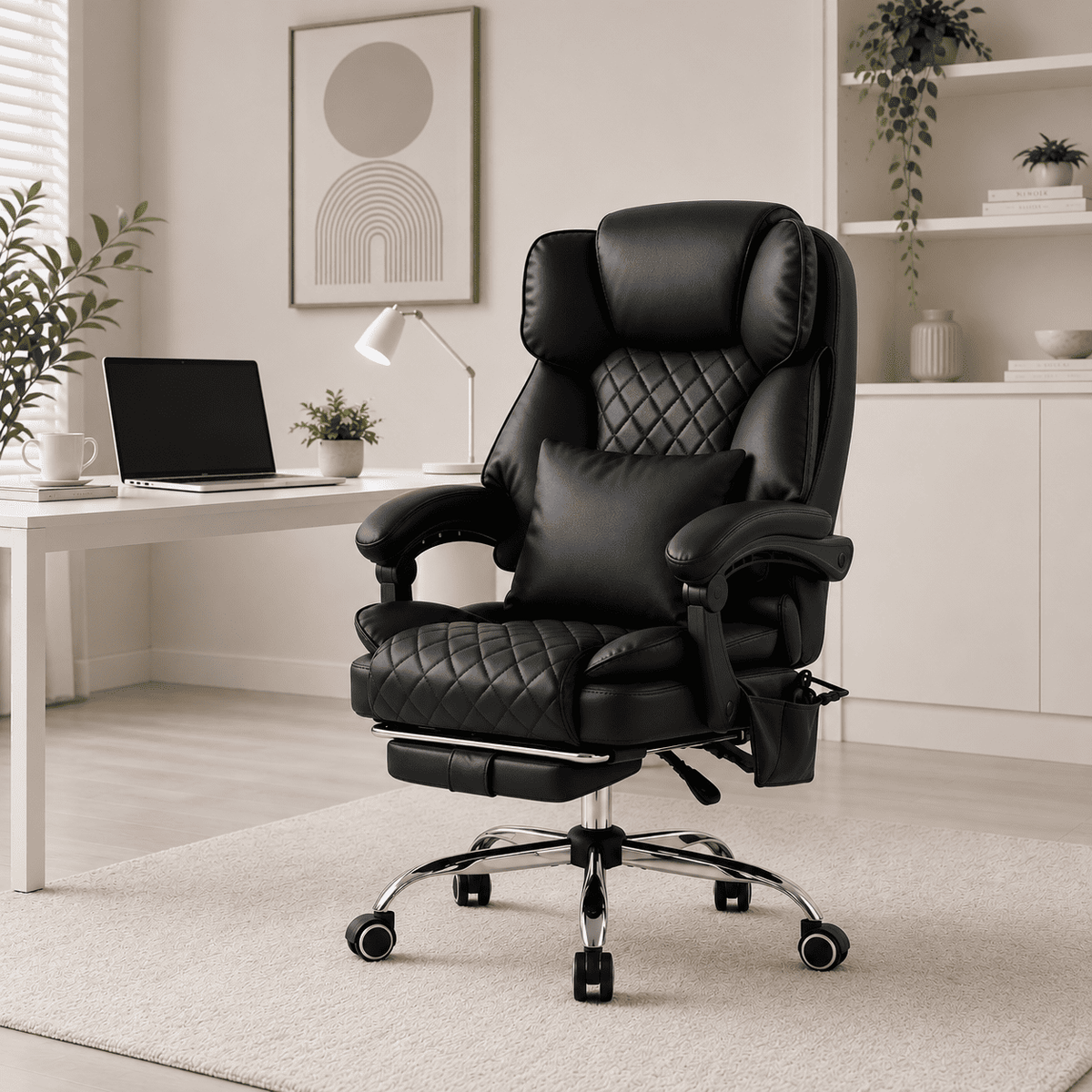 Ergonix Heated & 2-Point Kneading Massage Office Chair