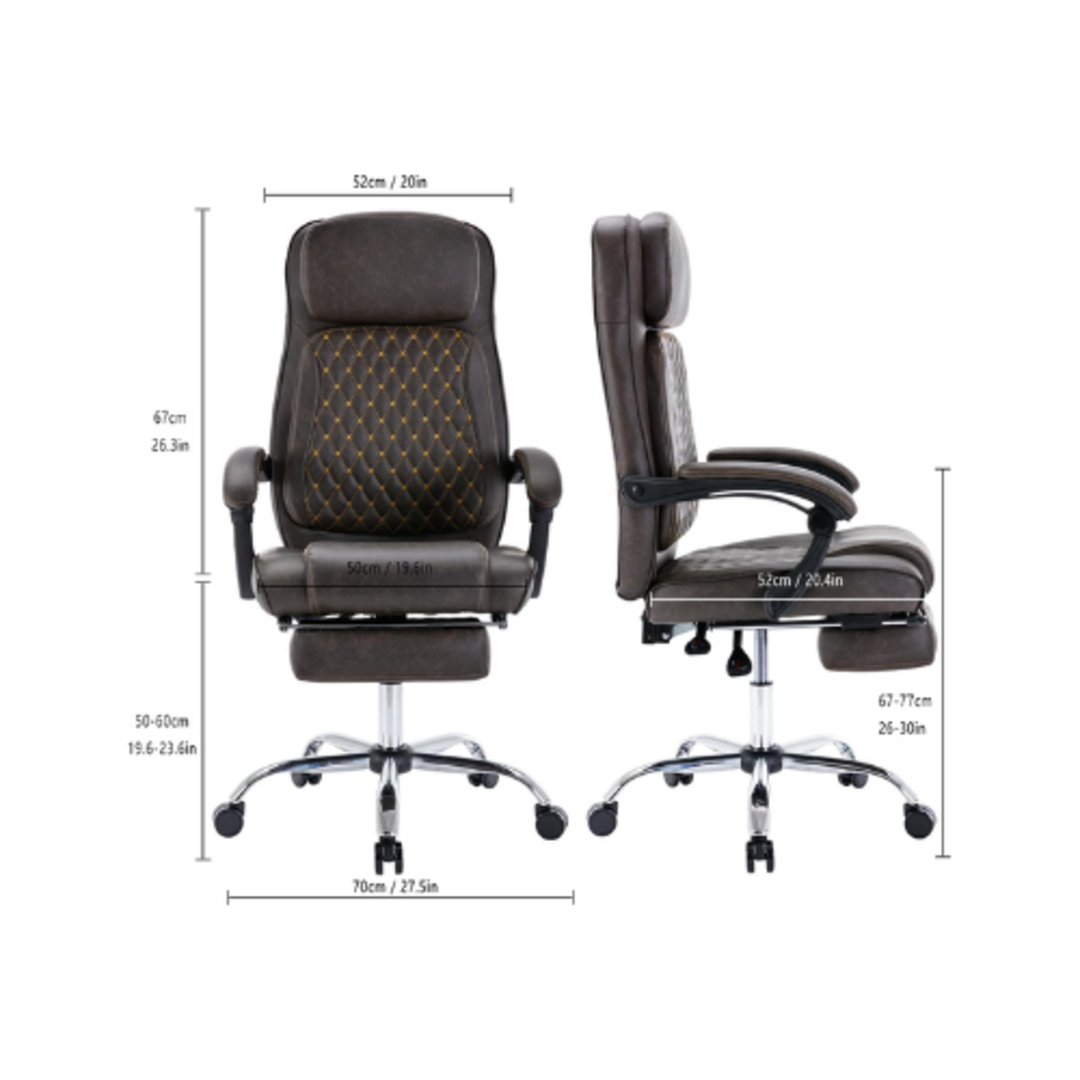 Office Chair Big and Tall Office Chair Executive Office Chair with Footrest Ergonomic Office