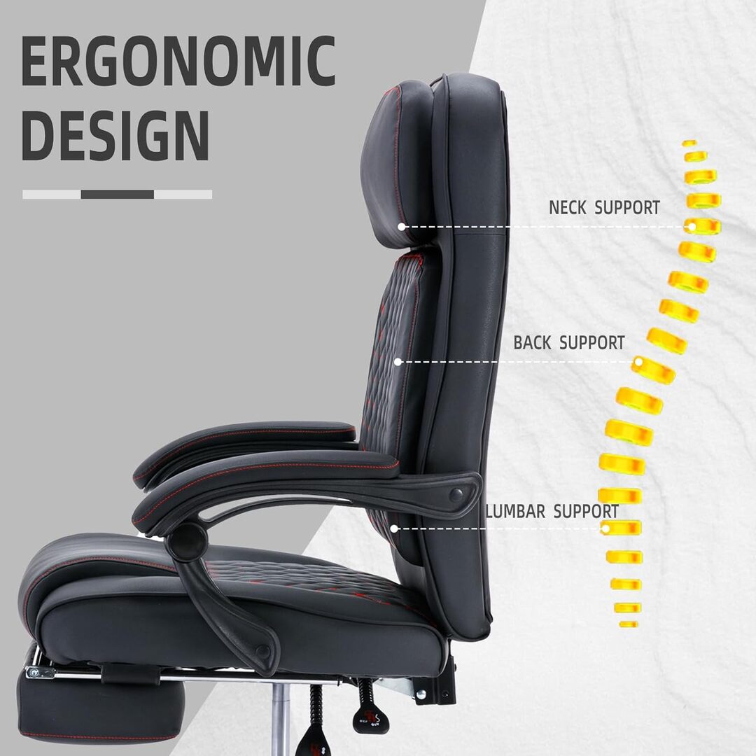 Office Chair Big and Tall Office Chair Executive Office Chair with Footrest Ergonomic Office