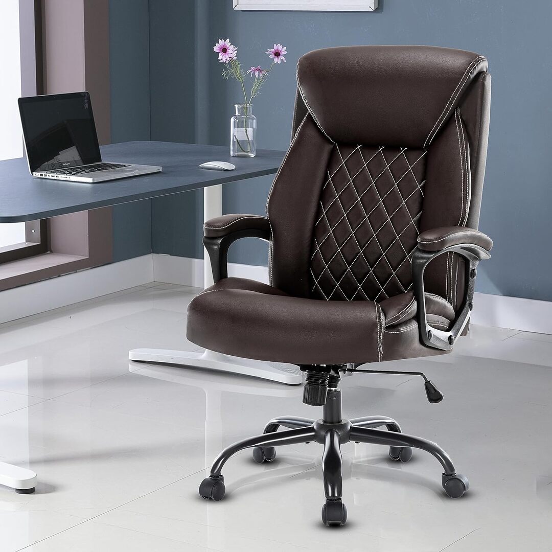 Executive Ergonomic Office Chair with Fixed Armrests