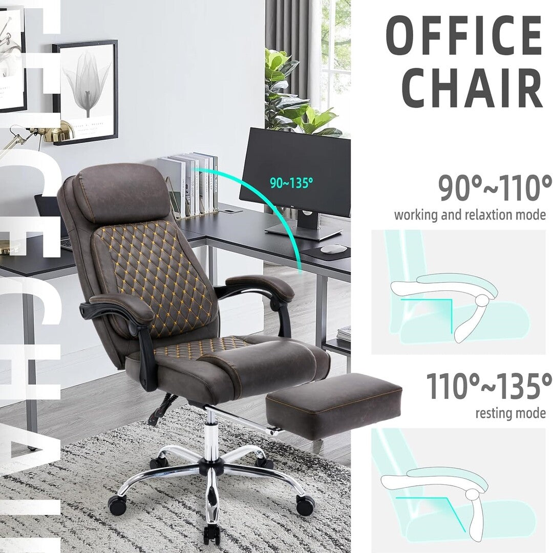 Office Chair Big and Tall Office Chair Executive Office Chair with Footrest Ergonomic Office