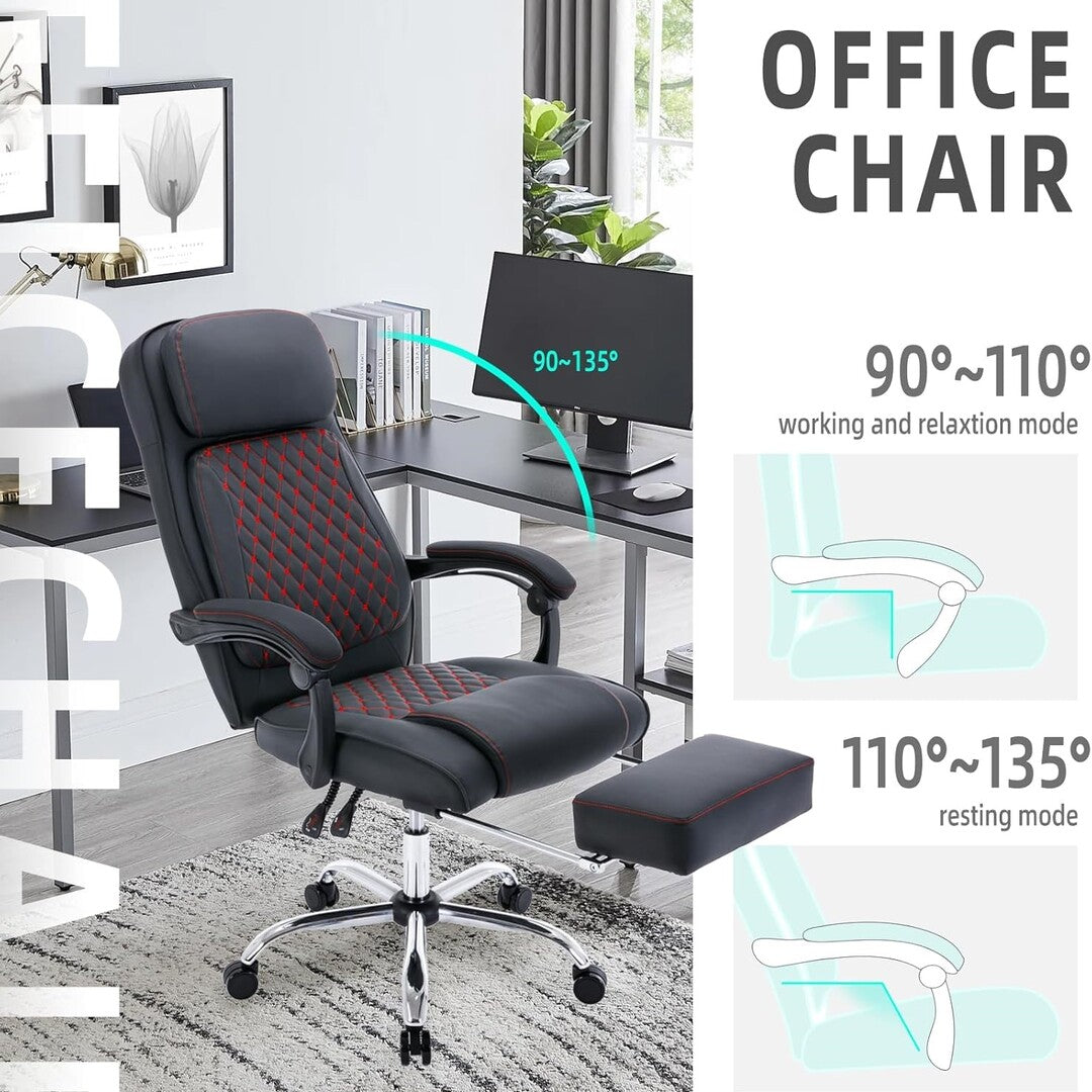 Office Chair Big and Tall Office Chair Executive Office Chair with Footrest Ergonomic Office