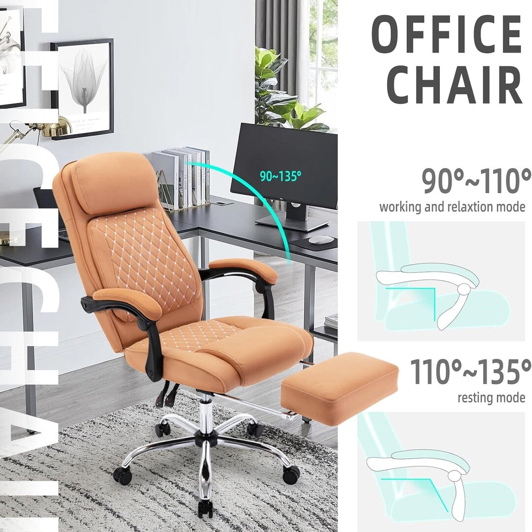 Office Chair Big and Tall Office Chair Executive Office Chair with Footrest Ergonomic Office