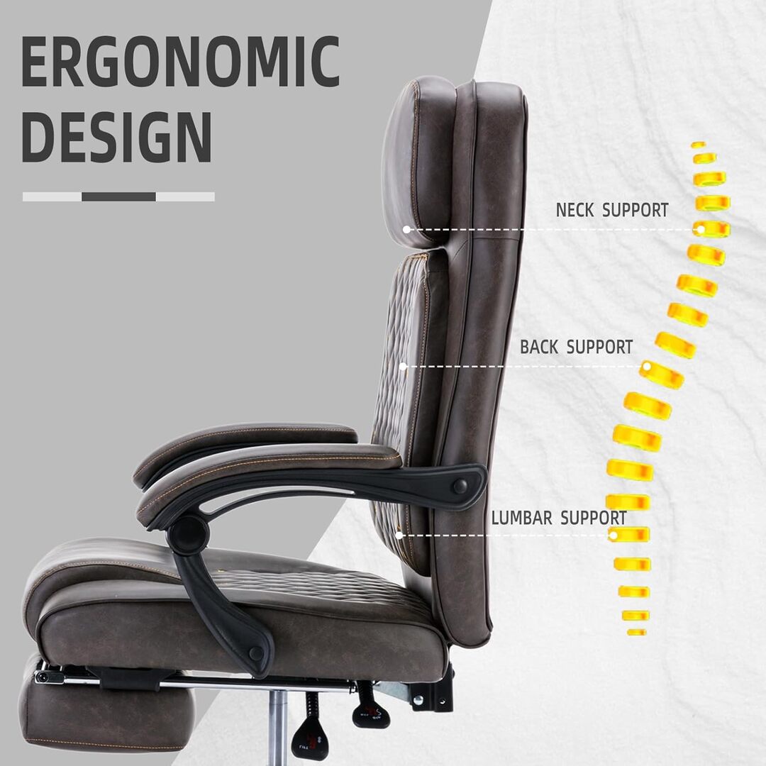 Office Chair Big and Tall Office Chair Executive Office Chair with Footrest Ergonomic Office