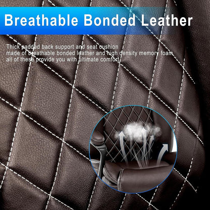 Executive Ergonomic Office Chair with Fixed Armrests