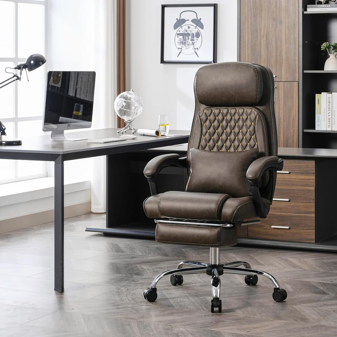 Office Chair Big and Tall Office Chair Executive Office Chair with Footrest Ergonomic Office