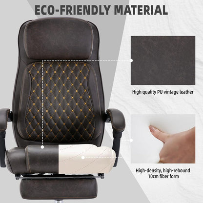 Office Chair Big and Tall Office Chair Executive Office Chair with Footrest Ergonomic Office