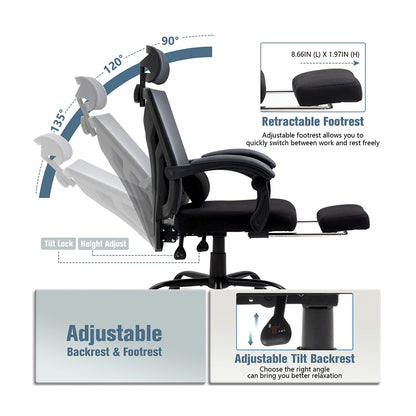 Ergo Task Office Chair with Lumbar Pillow