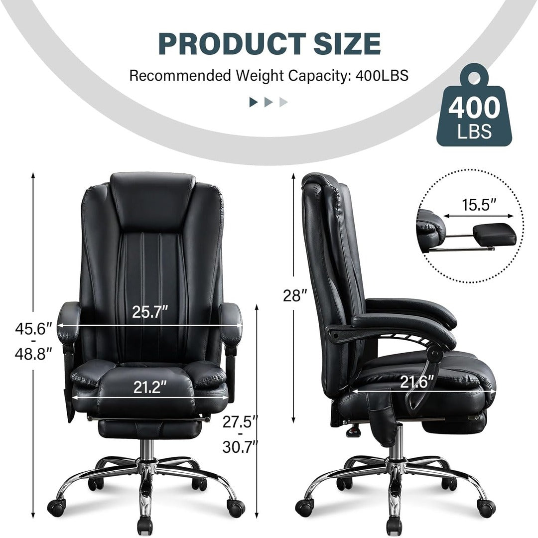 Office Chair with Heat, Massage & Reclining Functions