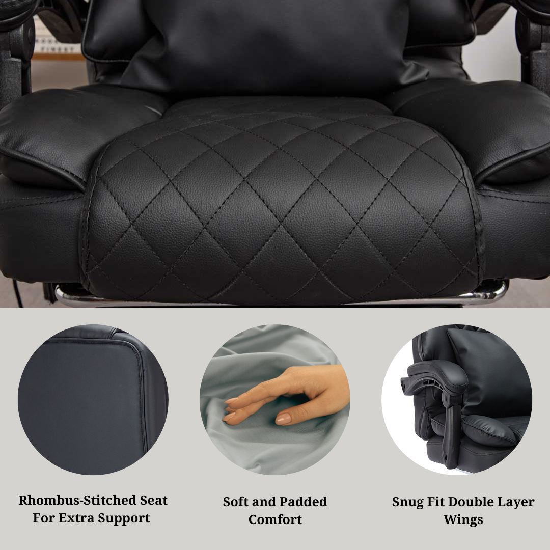 Ergonix Office Chair with Heat, Kneading Massage and Reclining Features