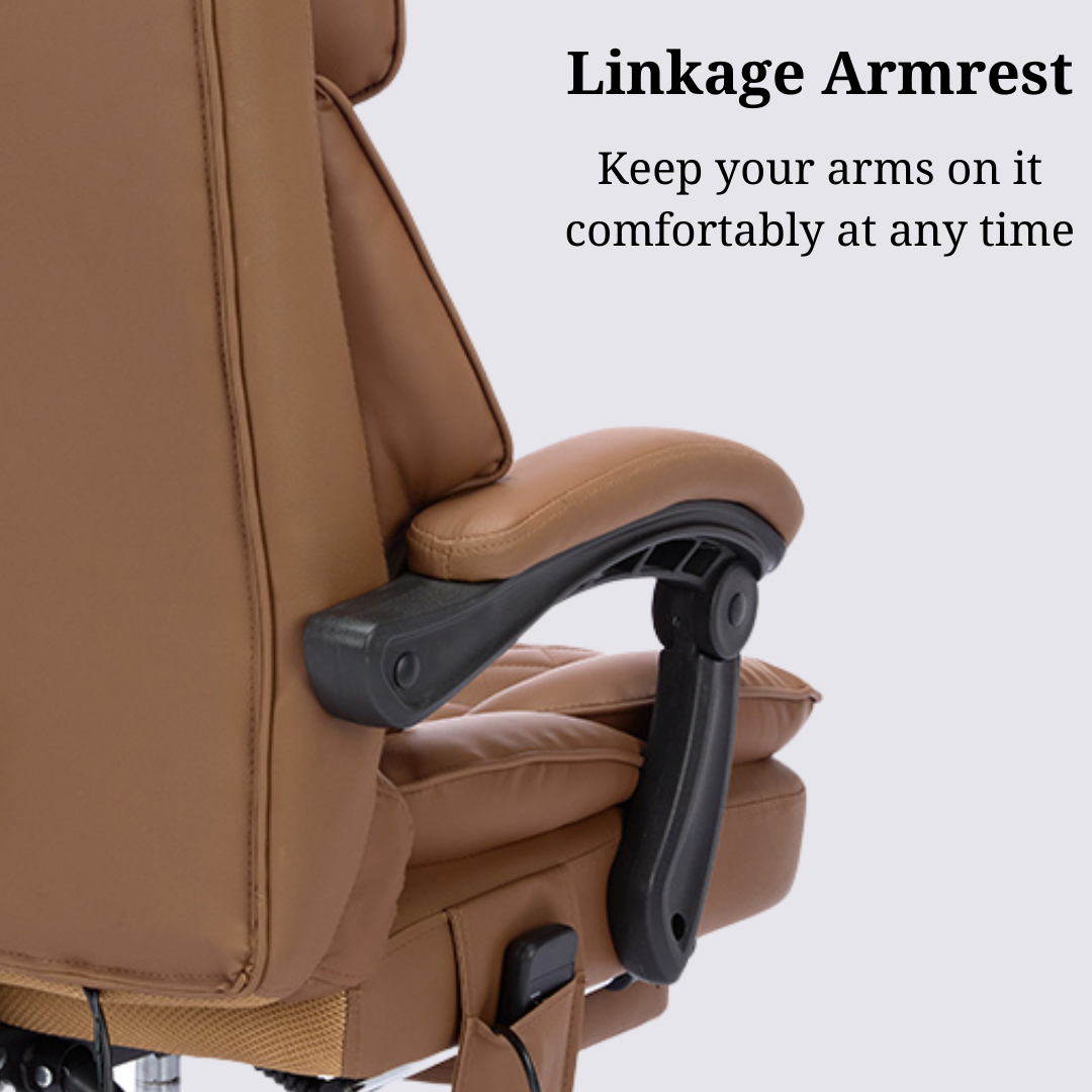 Ergonix Office Chair with Heat, Kneading Massage and Reclining Features