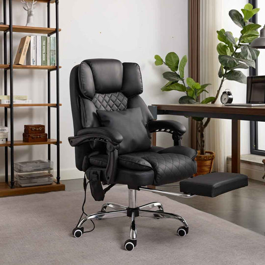 Ergonix Office Chair with Heat, Kneading Massage and Reclining Features
