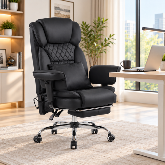 Prestige Heated & 4-Point Kneading Office Chair | Adjustable Armrest