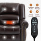 Dual Motor Leather Fabric Power Lift Recliner Chair with Heat and Massage Functions