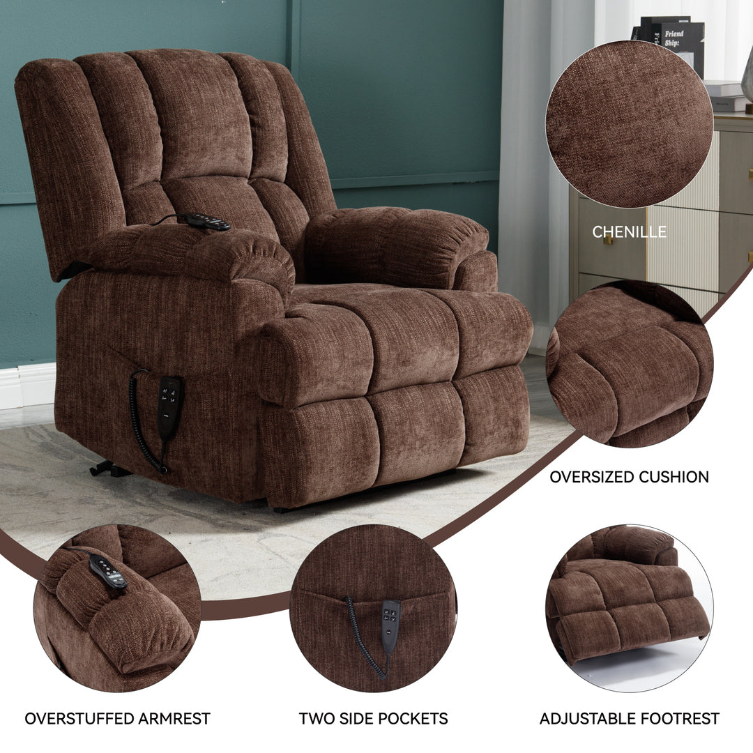Heavy Duty Dual Motor Electric Power Lift Recliners with Power-Remote