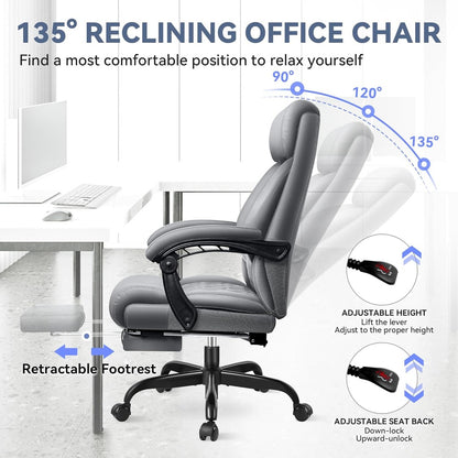 Executive Leather Office Desk Chair