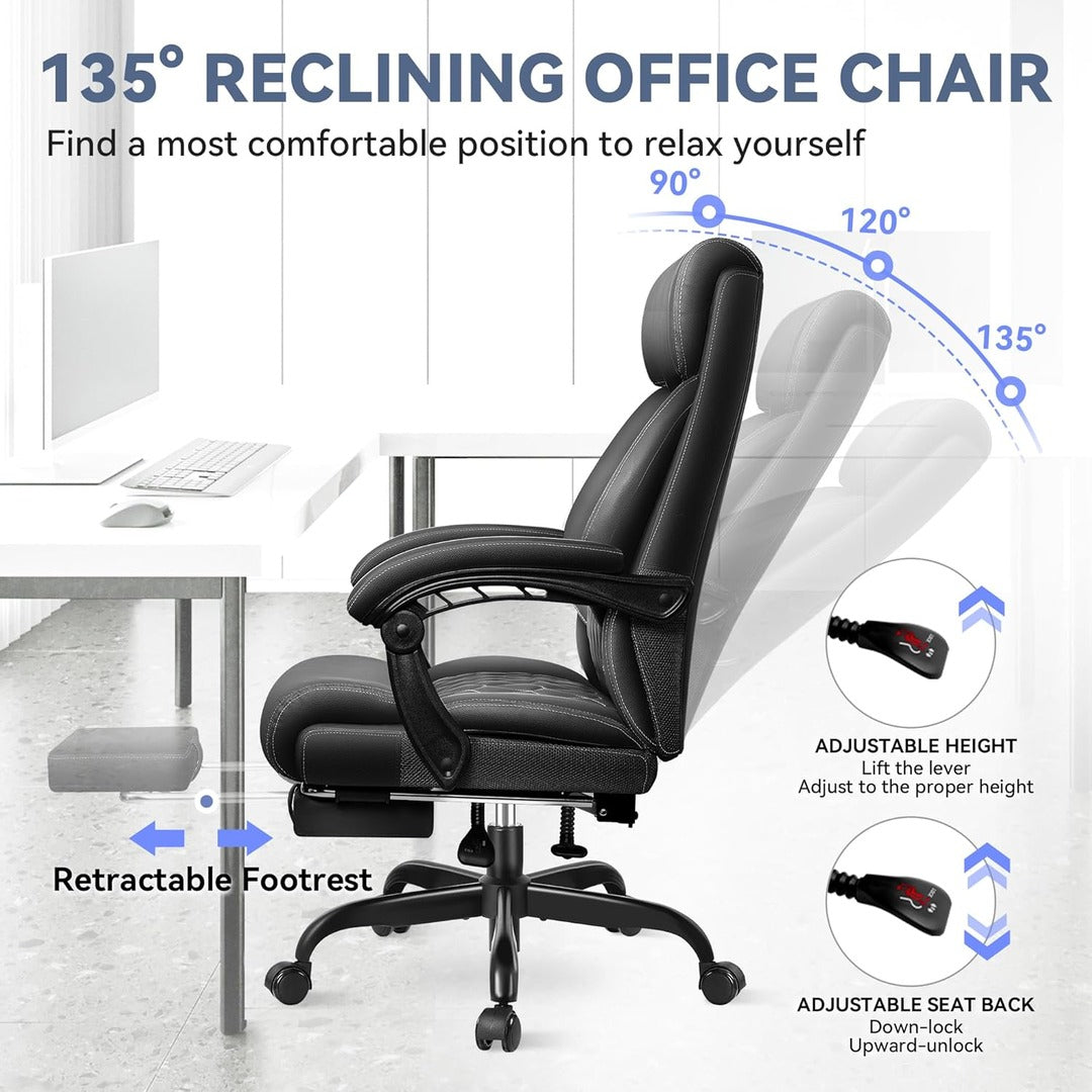 Executive Leather Office Desk Chair