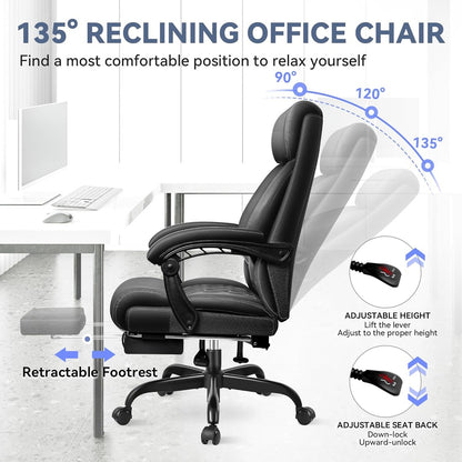 Executive Leather Office Desk Chair