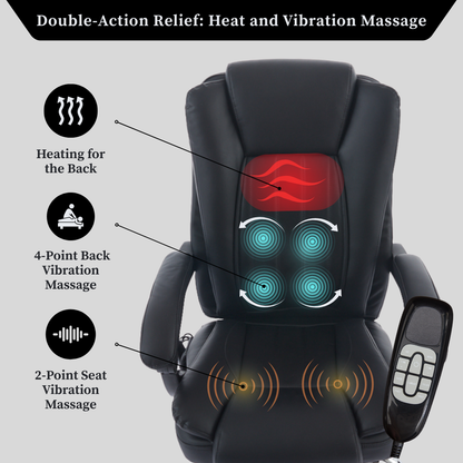 Universal Office Chair with Heat and Massage Functions (No Kneading)