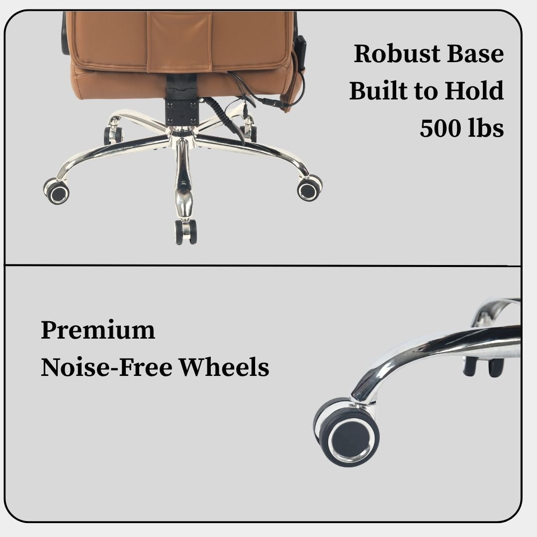 Orbis Heated & 4-Point Kneading Massage Reclining Office Chair