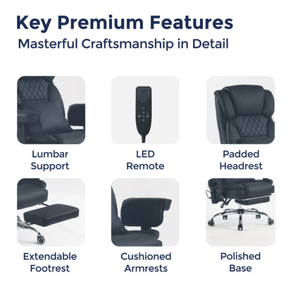 Prestige Heated & 4-Point Kneading Chair | Adjustable Armrest
