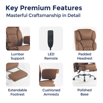 Prestige Heated & 4-Point Kneading Chair | Adjustable Armrest