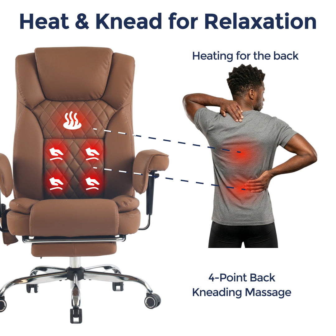 Prestige Heated & 4-Point Kneading Chair | Adjustable Armrest