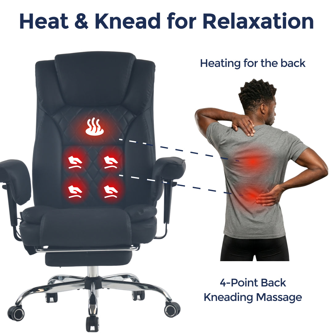 Prestige Heated & 4-Point Kneading Chair | Adjustable Armrest