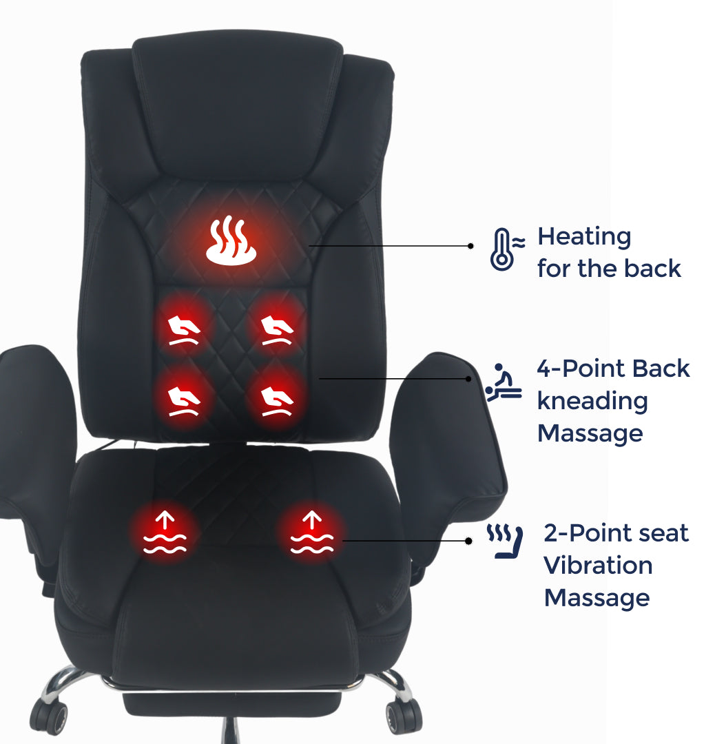 Prestige Heated & 4-Point Kneading Chair | Adjustable Armrest