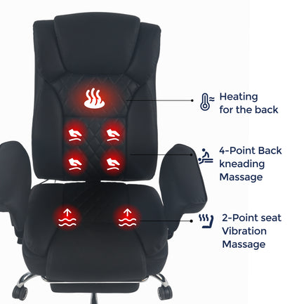 Prestige Heated & 4-Point Kneading Chair | Adjustable Armrest