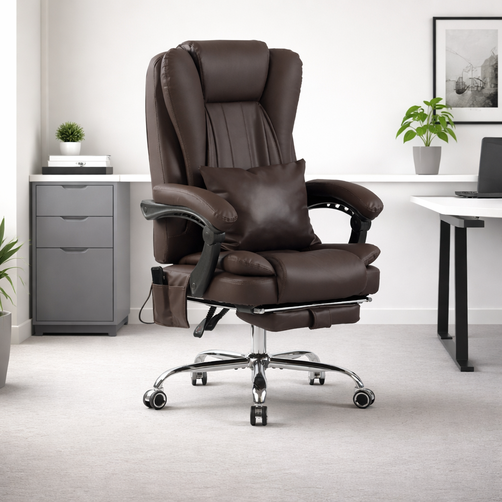 Orbis Heated & 4-Point Kneading Massage Reclining Office Chair