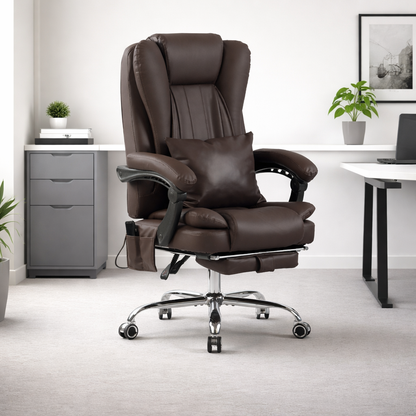 Orbis Heated & 4-Point Kneading Massage Reclining Office Chair