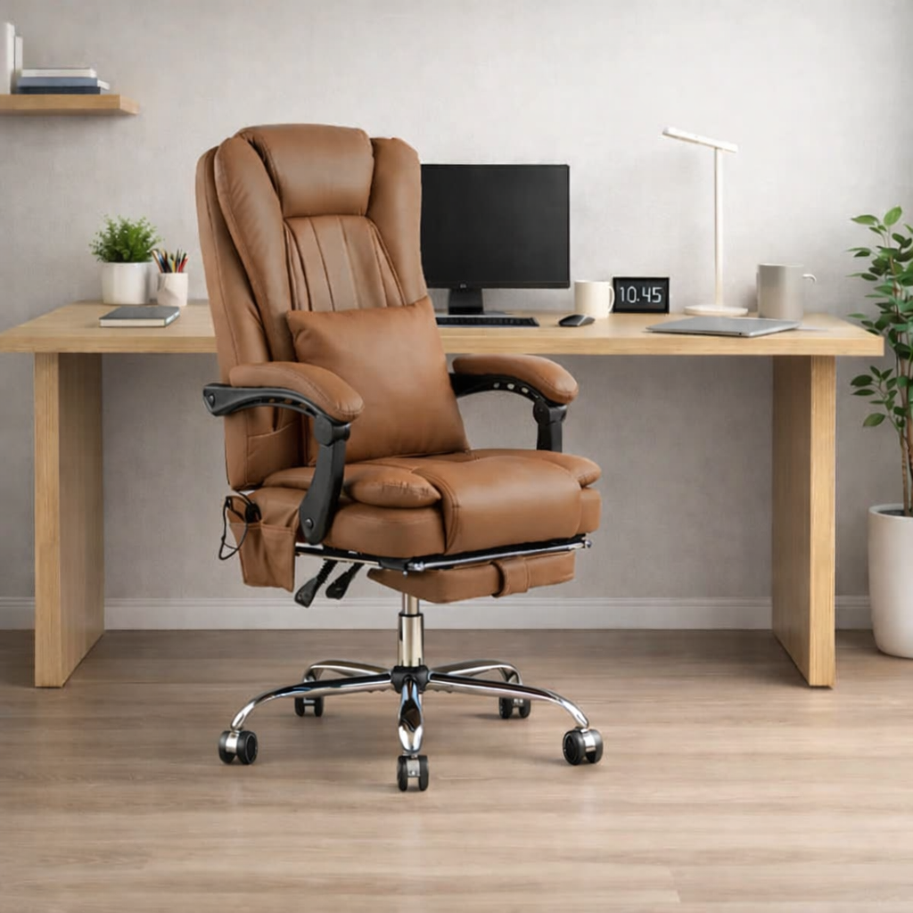 Orbis Heated & 4-Point Kneading Massage Reclining Office Chair